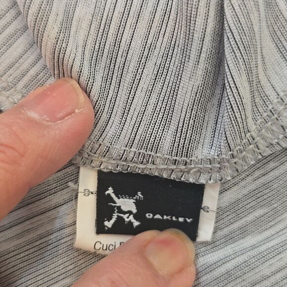 Oakley Tailored Fit Polo Shirt Mens XXL Heather Gray Short Sleeve Spellout, Golf - Picture 8 of 8